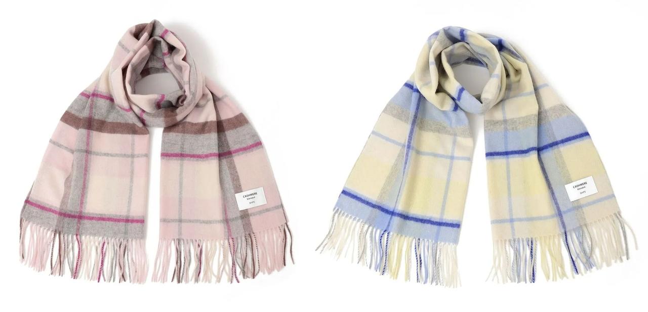 画像: 「ウール カシミヤ ウォッシャブル ストール」各￥12,100 出典：シップス