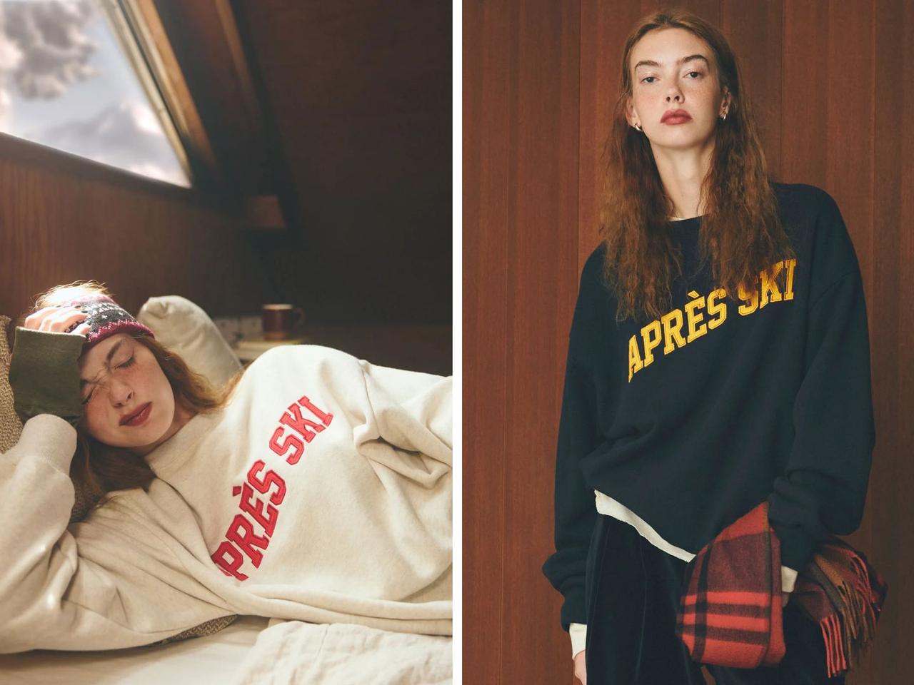画像: 「APRÈS SKI SWEATSHIRT」各￥23,100 出典：シンゾーン