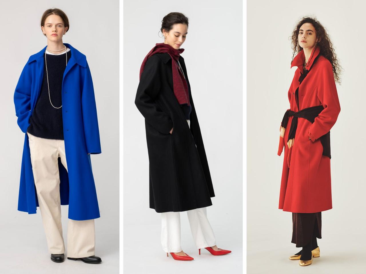 画像: 「ウールナイロンフレアロングコート」各￥99,000【エムティーモデリスト】 出典：ロンハーマン