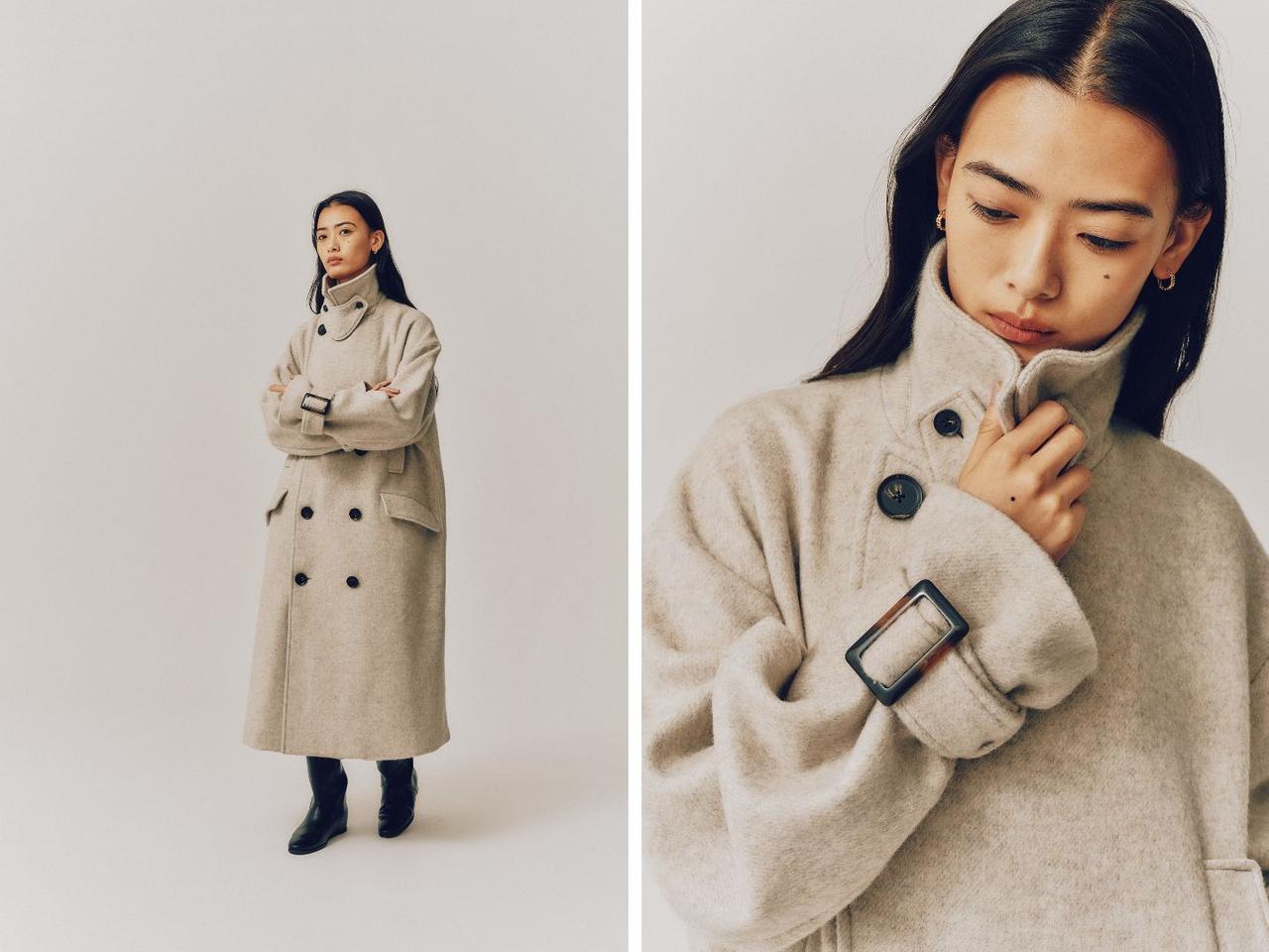 画像: 「オーバーサイズ リサイクルウールコート」￥44,000 出典：ファーストハンド