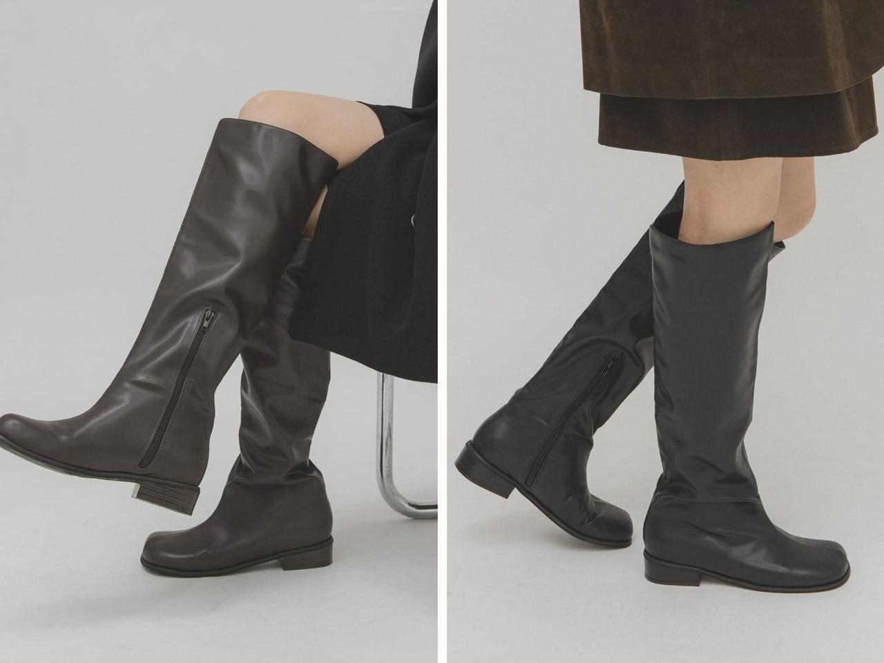 画像: 「プランプトゥロングブーツ」各￥14,300 出典：KBF