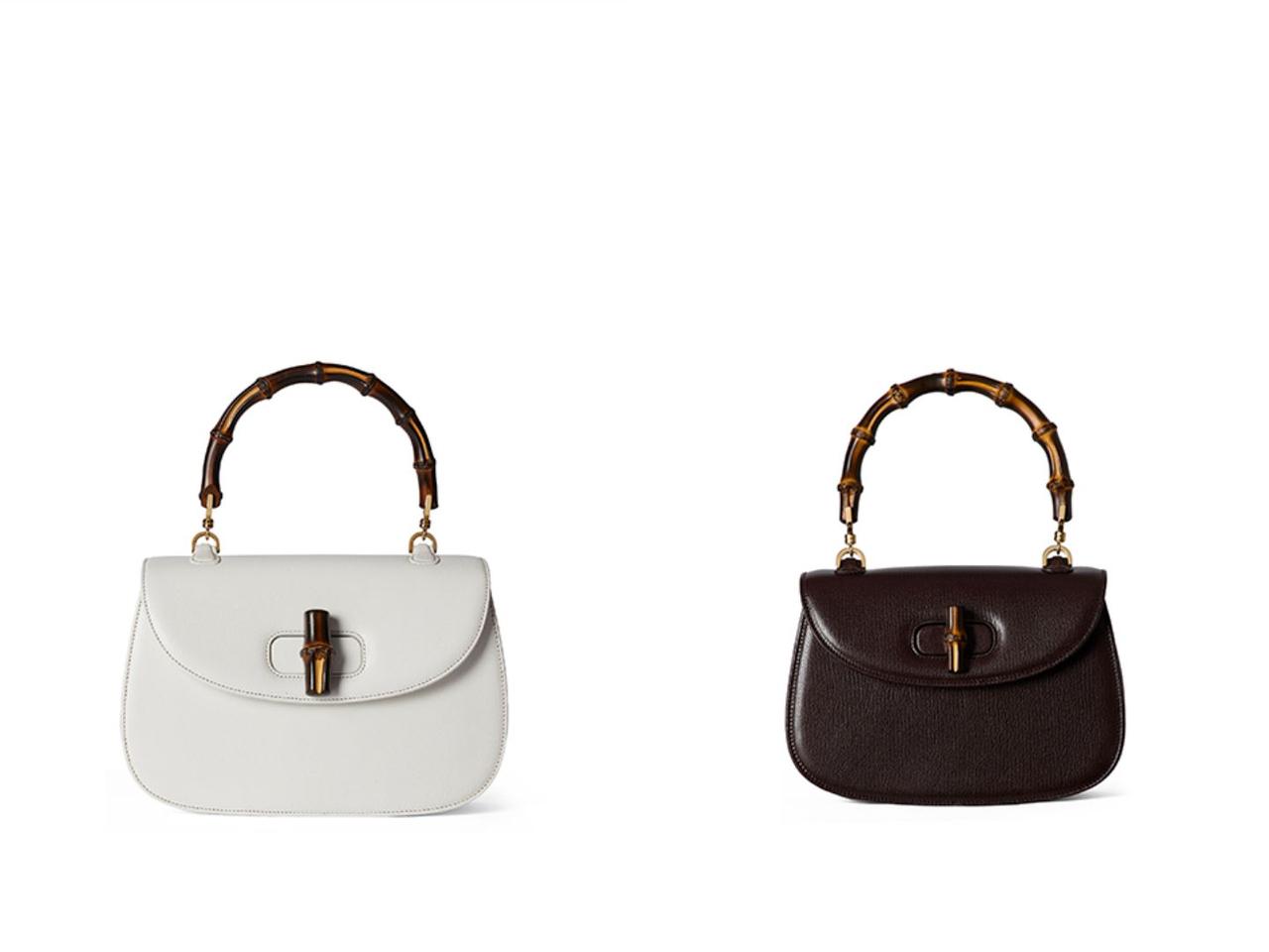画像: 左｜バッグ「GUCCI BAMBOO 1947」Large￥814,000、右｜バッグ「GUCCI BAMBOO 1947」Medium￥693,000 出典：グッチ