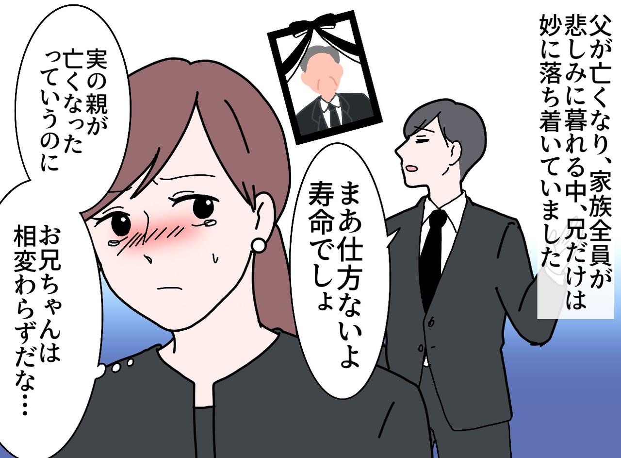 画像1: 父が亡くなってもいつも通りの兄