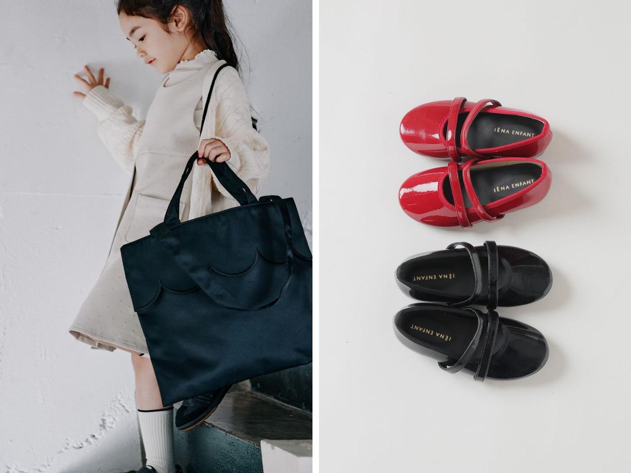 画像: 左｜バッグ￥17,380、右｜シューズ各￥5,940 出典：イエナ アンファン