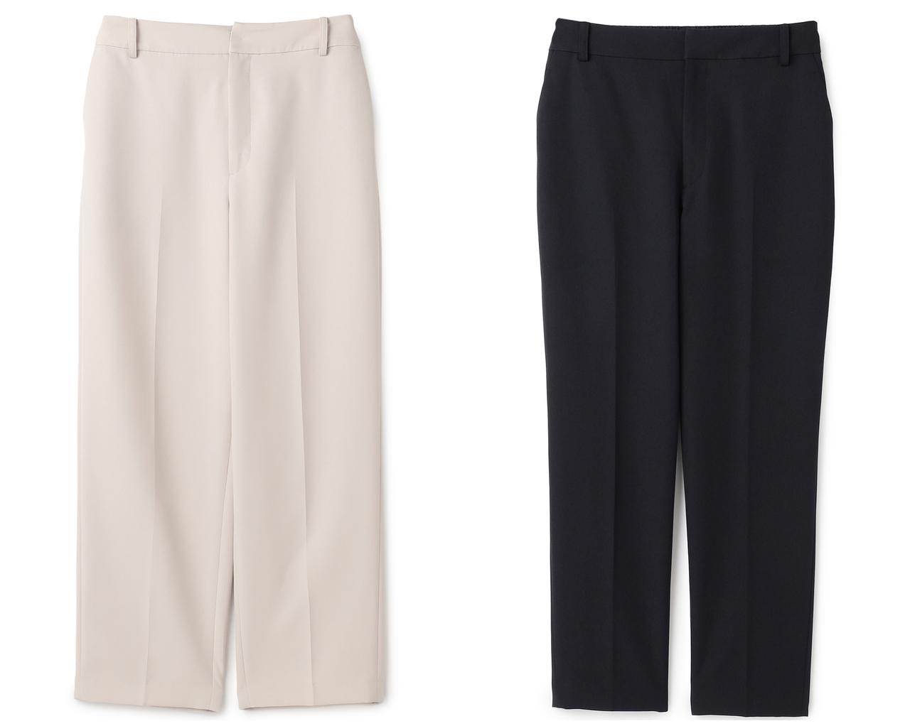 画像: 【クロス ファンクション】左：《洗える・シワになりにくい》正解ワイドパンツ¥6,930、右：《洗える・シワになりにくい》正解テーパードパンツ¥6,930  www.crossplus.jp