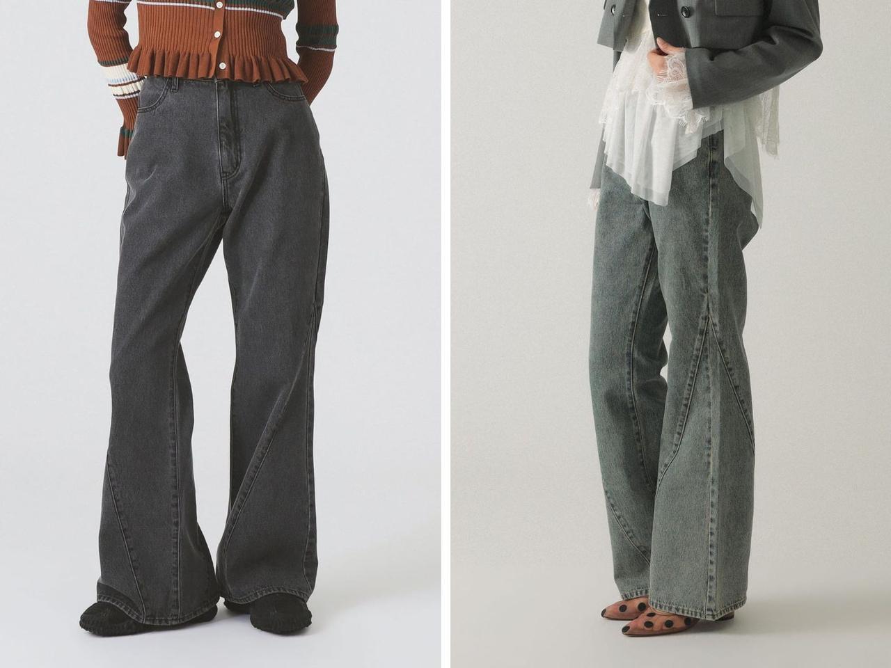 画像: 「デニム フレア パンツ」各￥14,300 出典：レイ ビームス