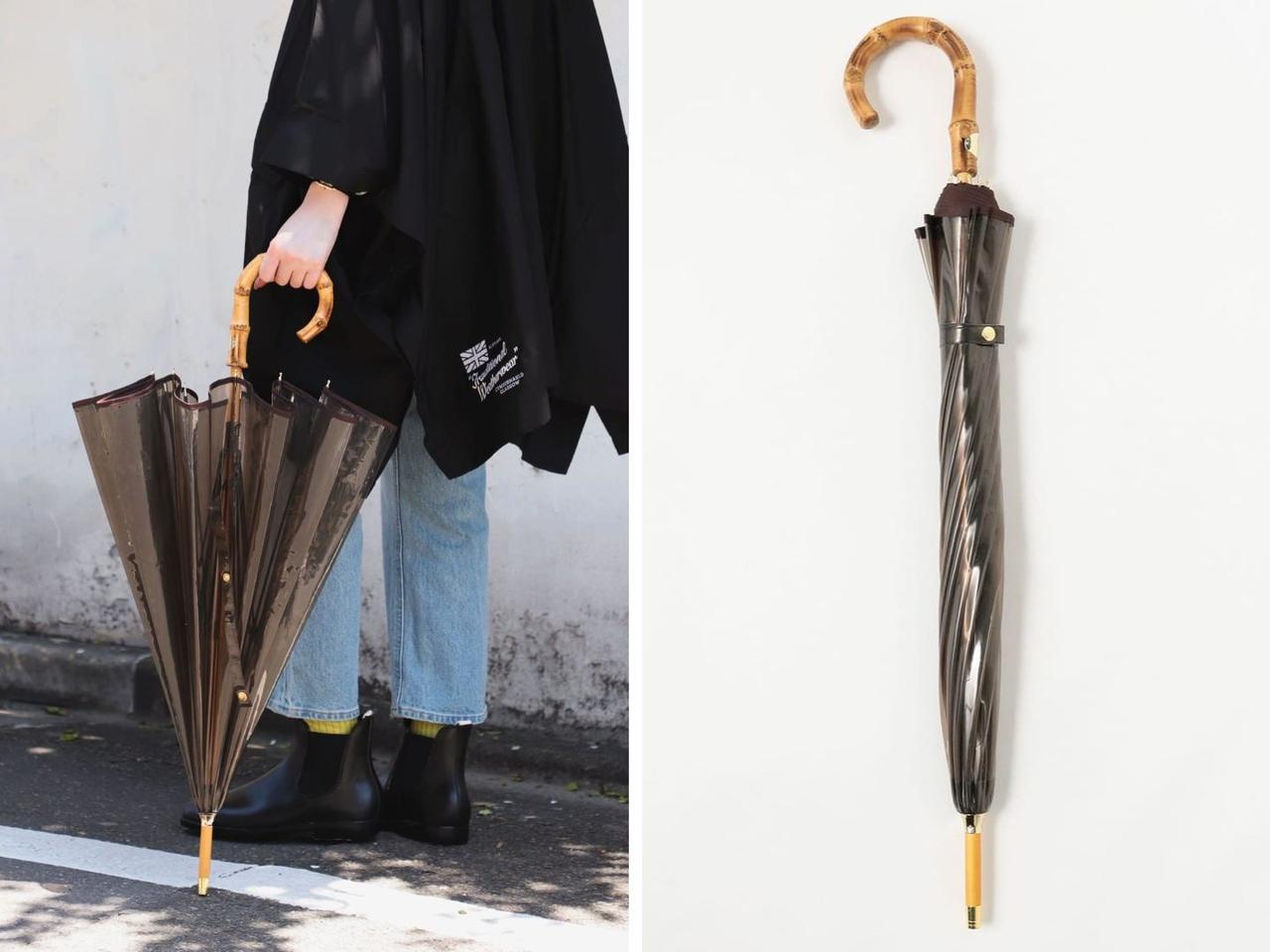 画像: 「バンブー ビニール傘」￥12,100【トラディショナル ウェザーウェア】 出典：デミルクス ビームス