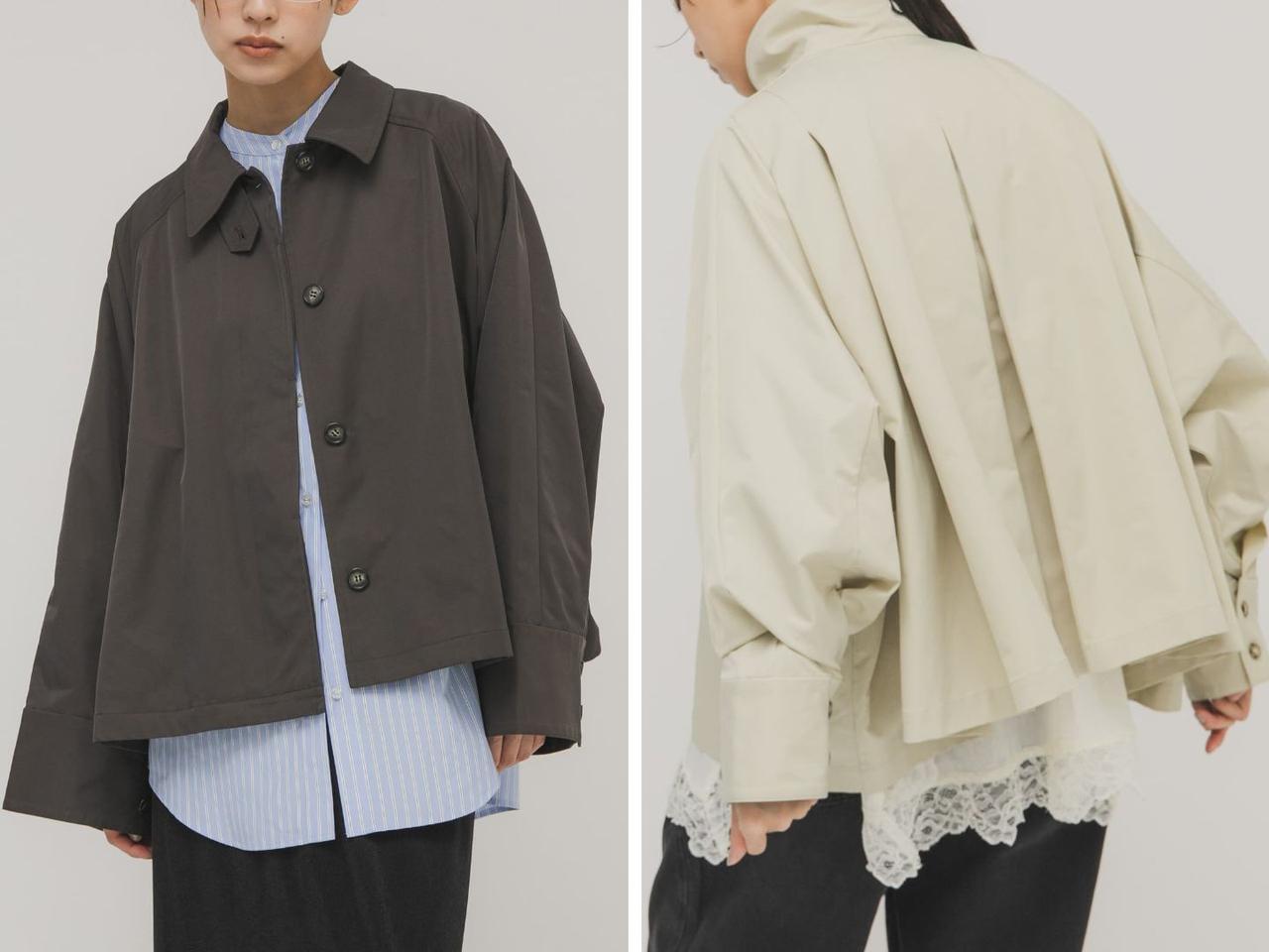 画像: 「ステンカラーマントコート」各￥12,100※2026年2月下旬発売予定 出典：KBF