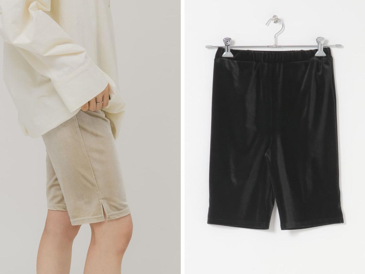 画像: 「ベロアサイクルパンツ」各￥5,500 出典：KBF