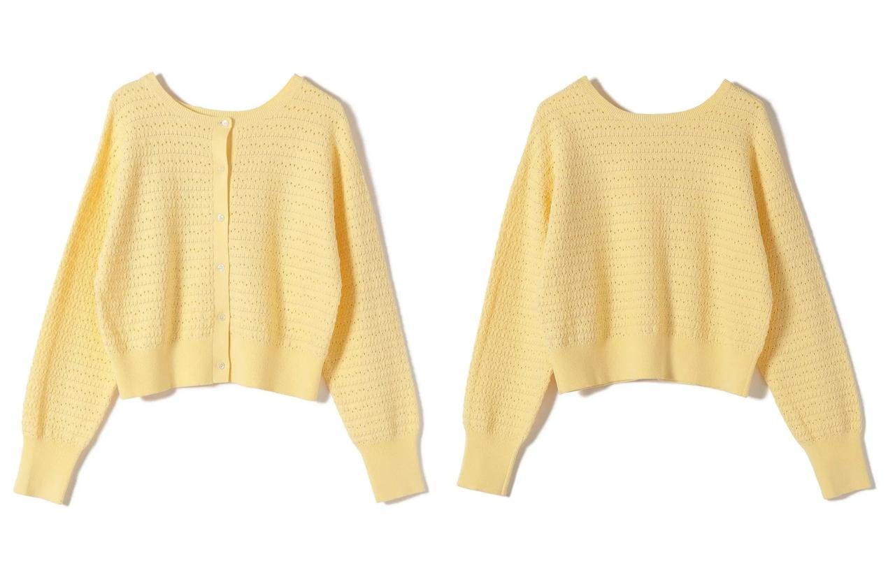 画像: 「柄編み 2WAY カーディガン」￥16,500 出典：シップス