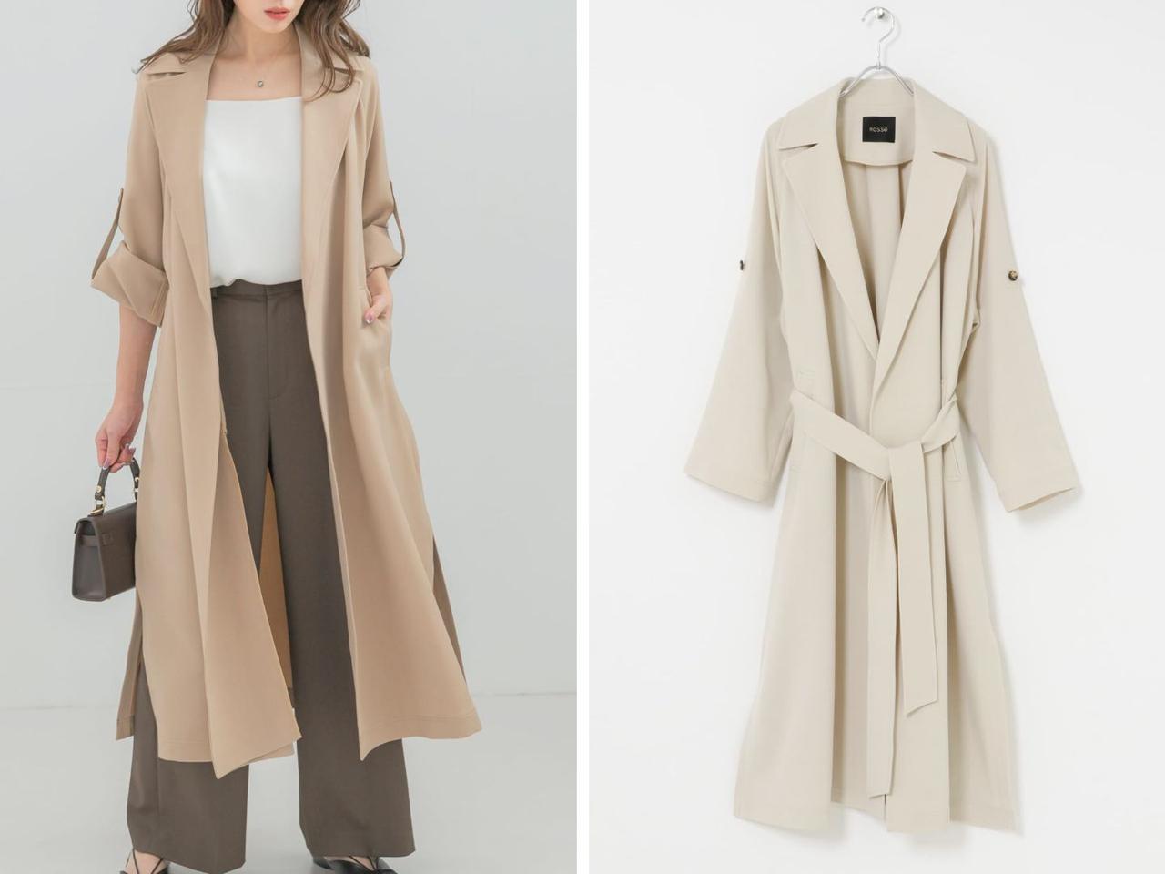 画像: 「撥水 ロングガウンコート」各￥27,500※2026年2月下旬発売予定 出典：アーバンリサーチ ロッソ