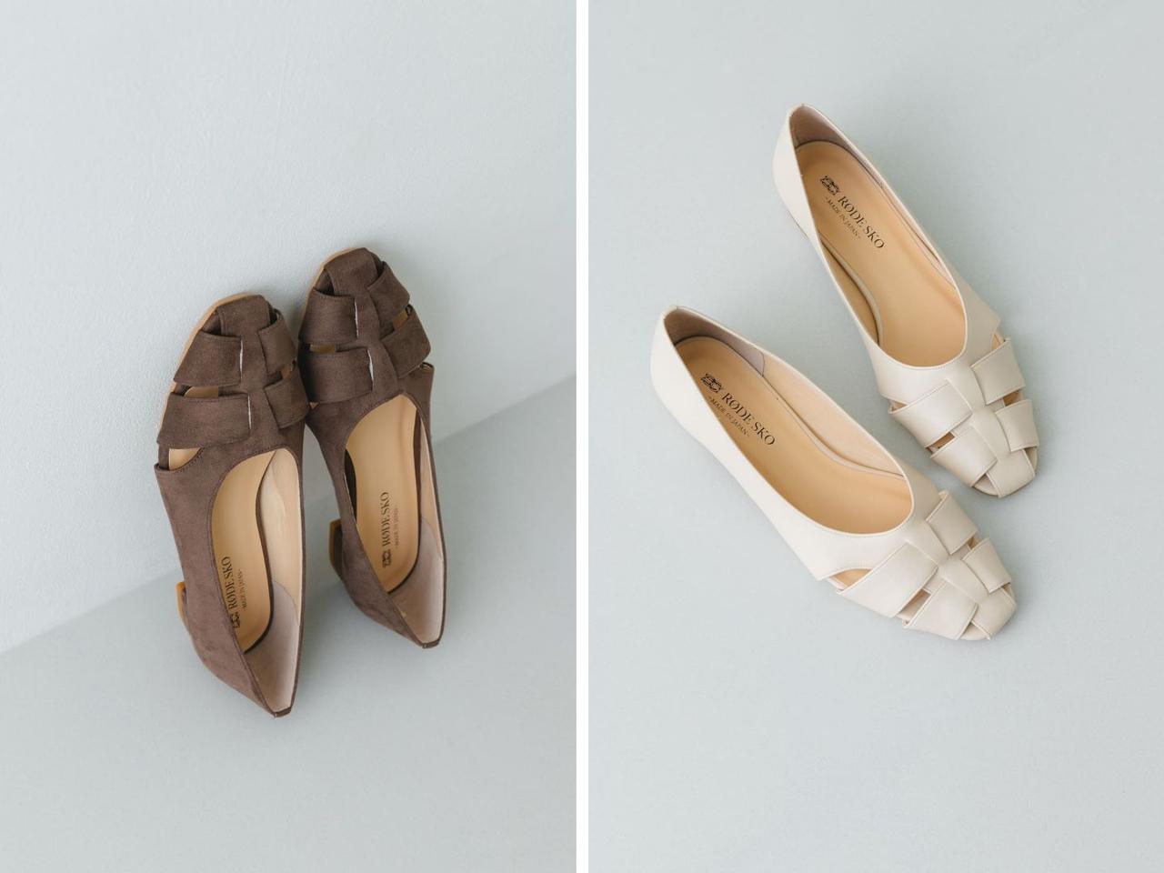 画像: 「1.5センチグルカパンプス」各￥9,350 出典：ロデスコ