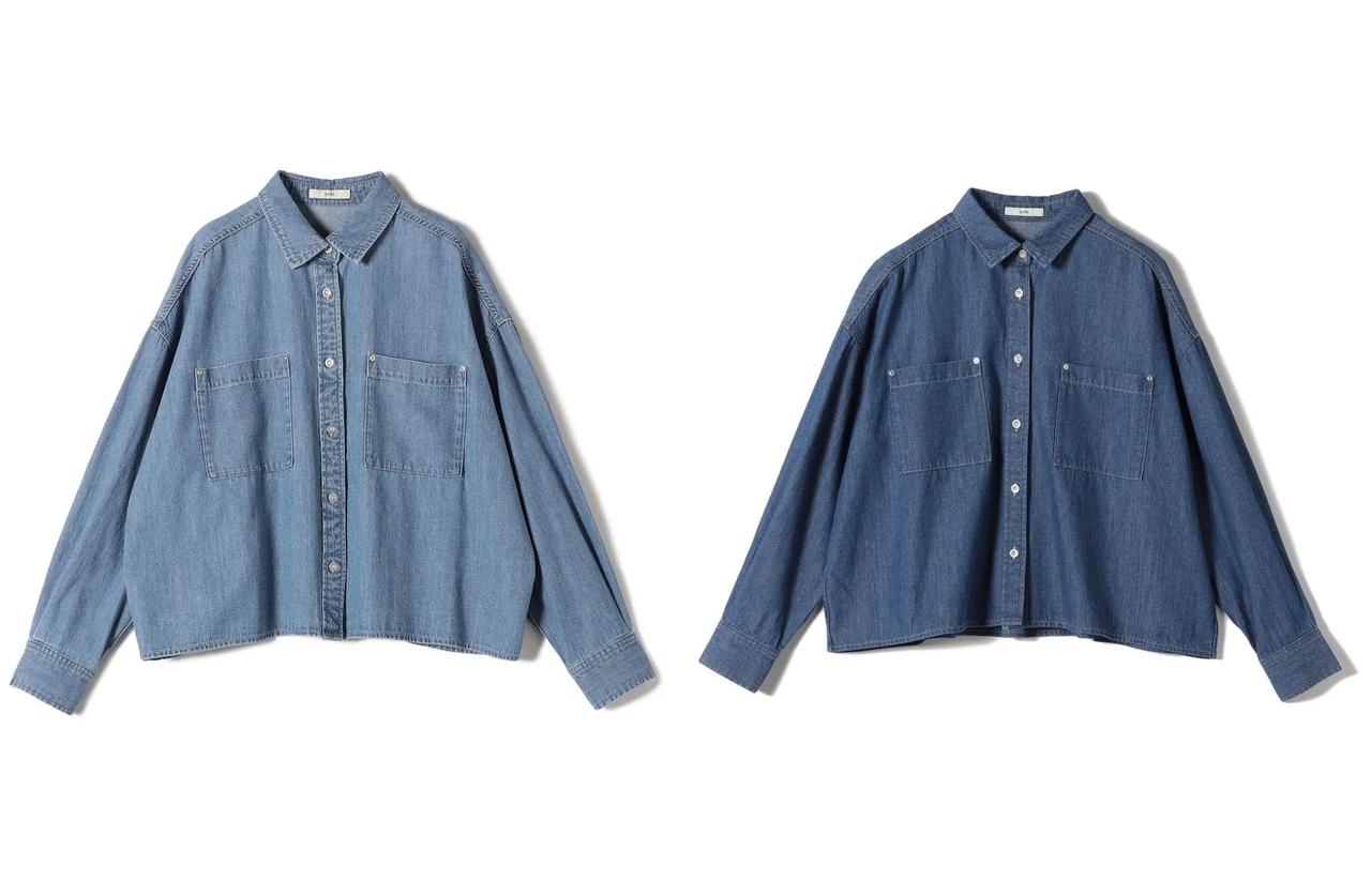 画像: 「ライトオンス デニム ショート シャツ」各￥15,400 出典：シップス