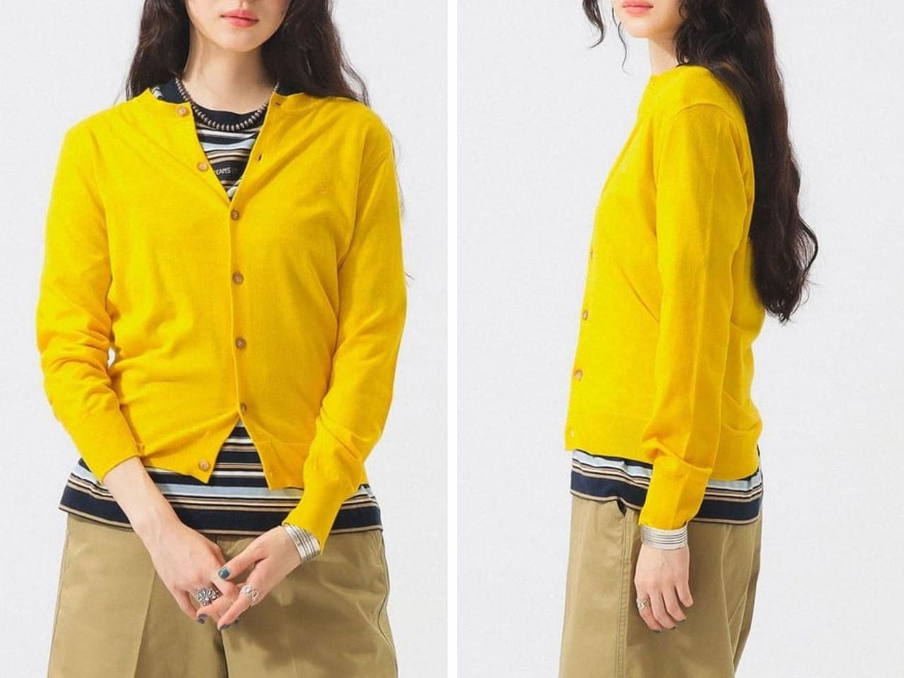 画像: 「14ゲージ クルーネック カーディガン」￥12,100 出典：ビームス ボーイ