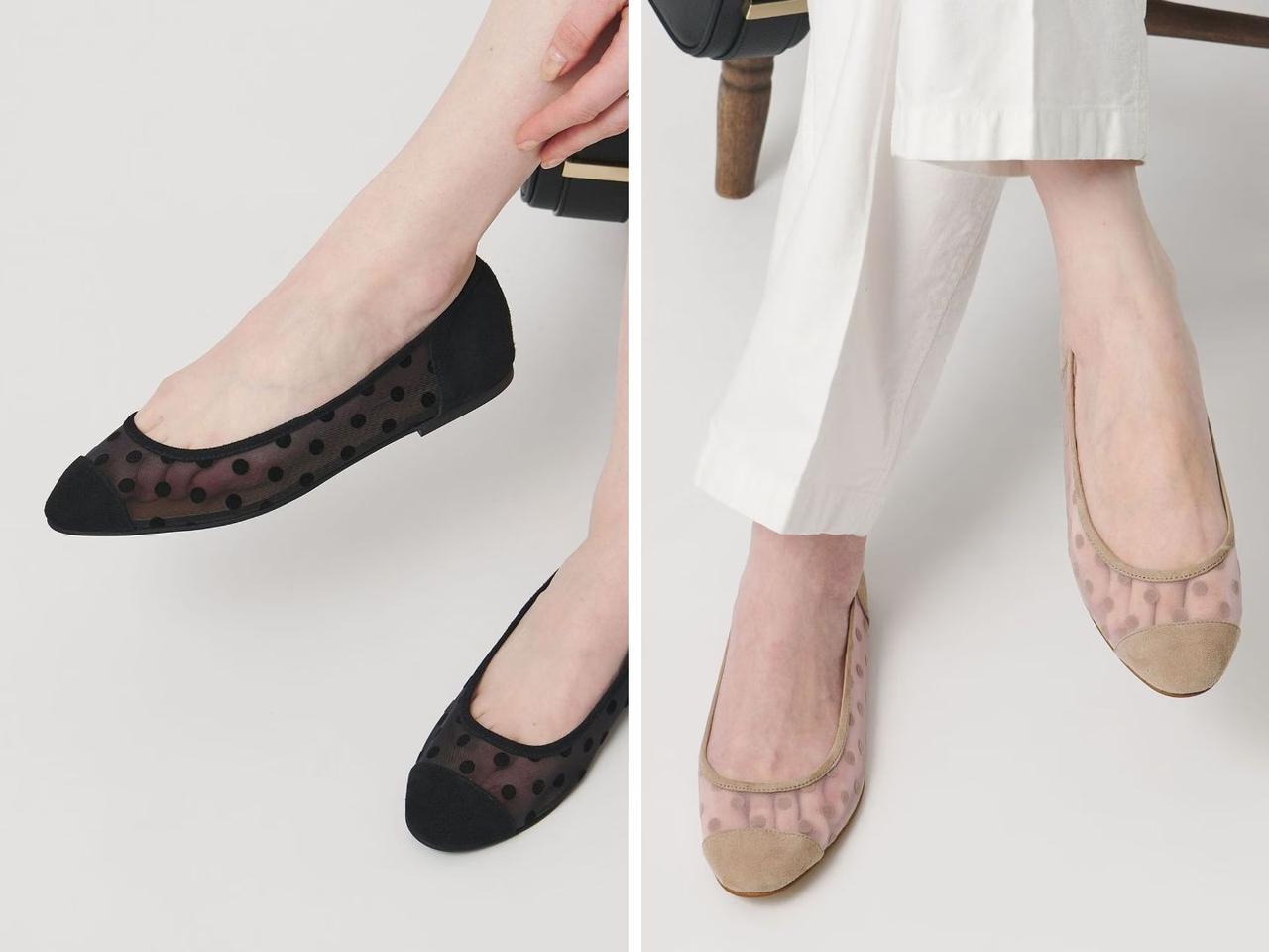 画像: 「ドット バレエシューズ」各￥20,900 出典：ユナイテッドアローズ