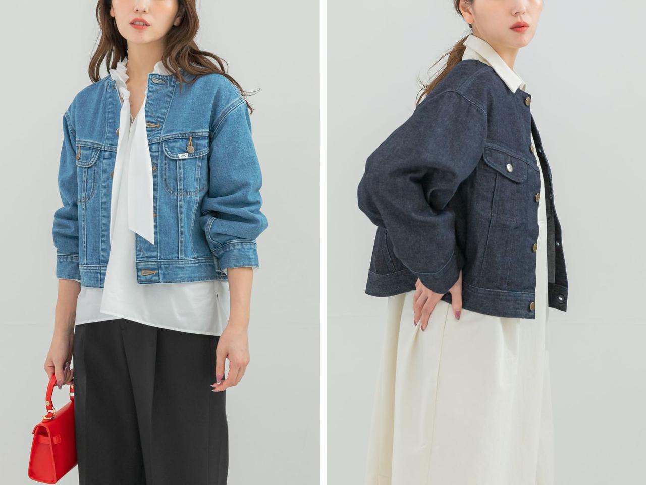 画像: 「NOCOLLAR SHORT JACKET」各￥16,500【Lee101×ROSSO】 出典：アーバンリサーチ ロッソ