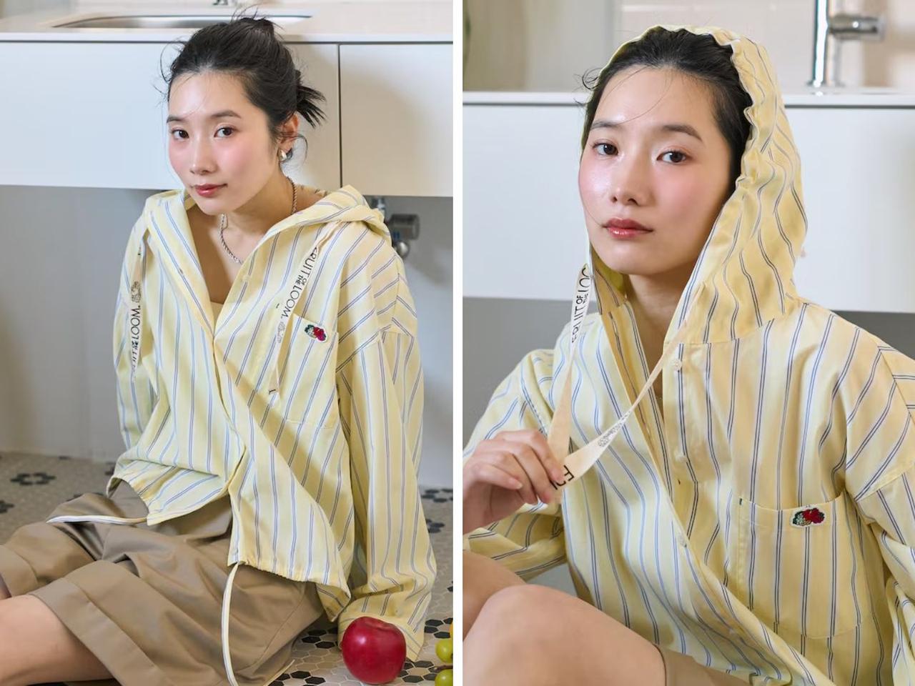 画像: 「別注 マルチカラーフード付き ショートシャツ」￥7,480【フルーツオブザルーム】 出典：フリークス ストア