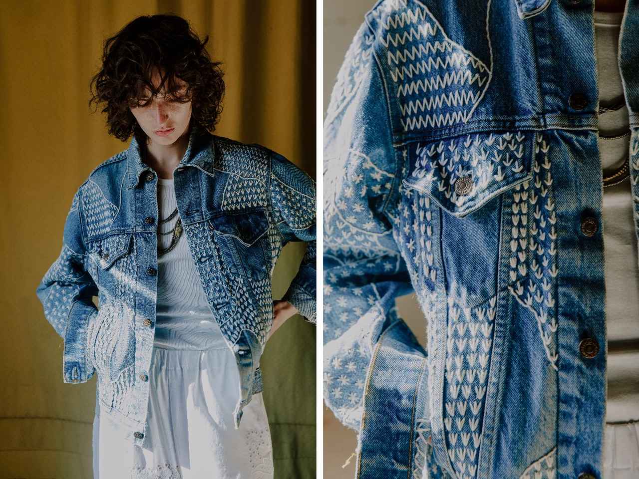画像: 「Vintageハンドステッチ リメイク デニムジャケット」￥99,000※2026年3月中旬発売予定 出典：フリーダ