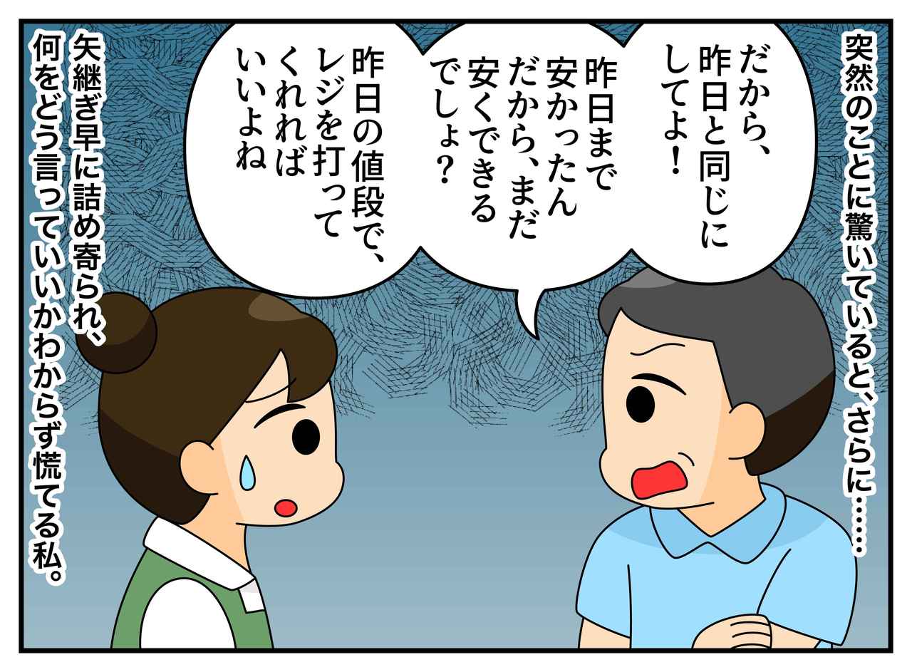 画像2: 昨日と同じ値段にして