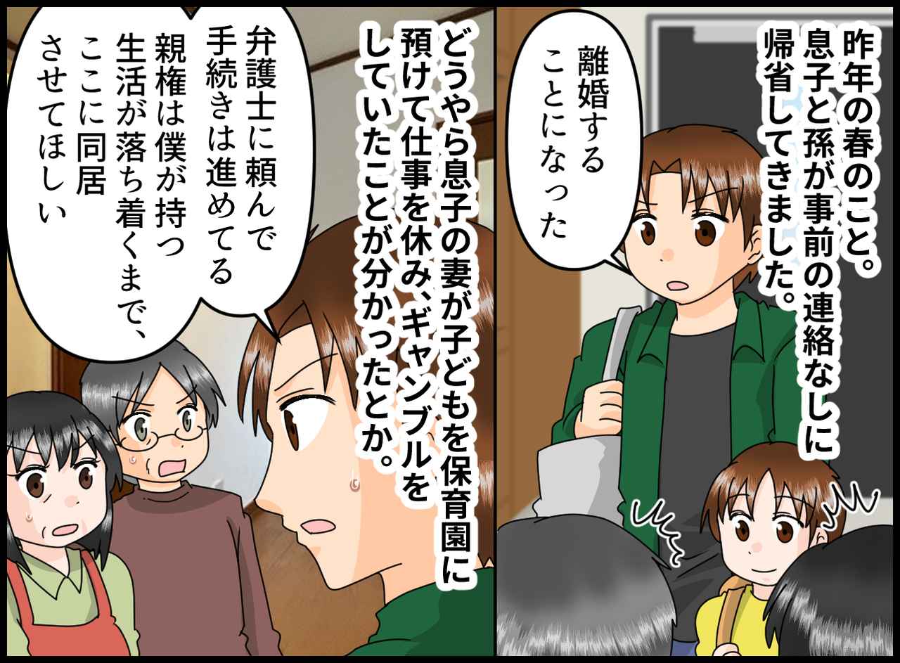 画像3: 突然帰省してきた、息子と孫