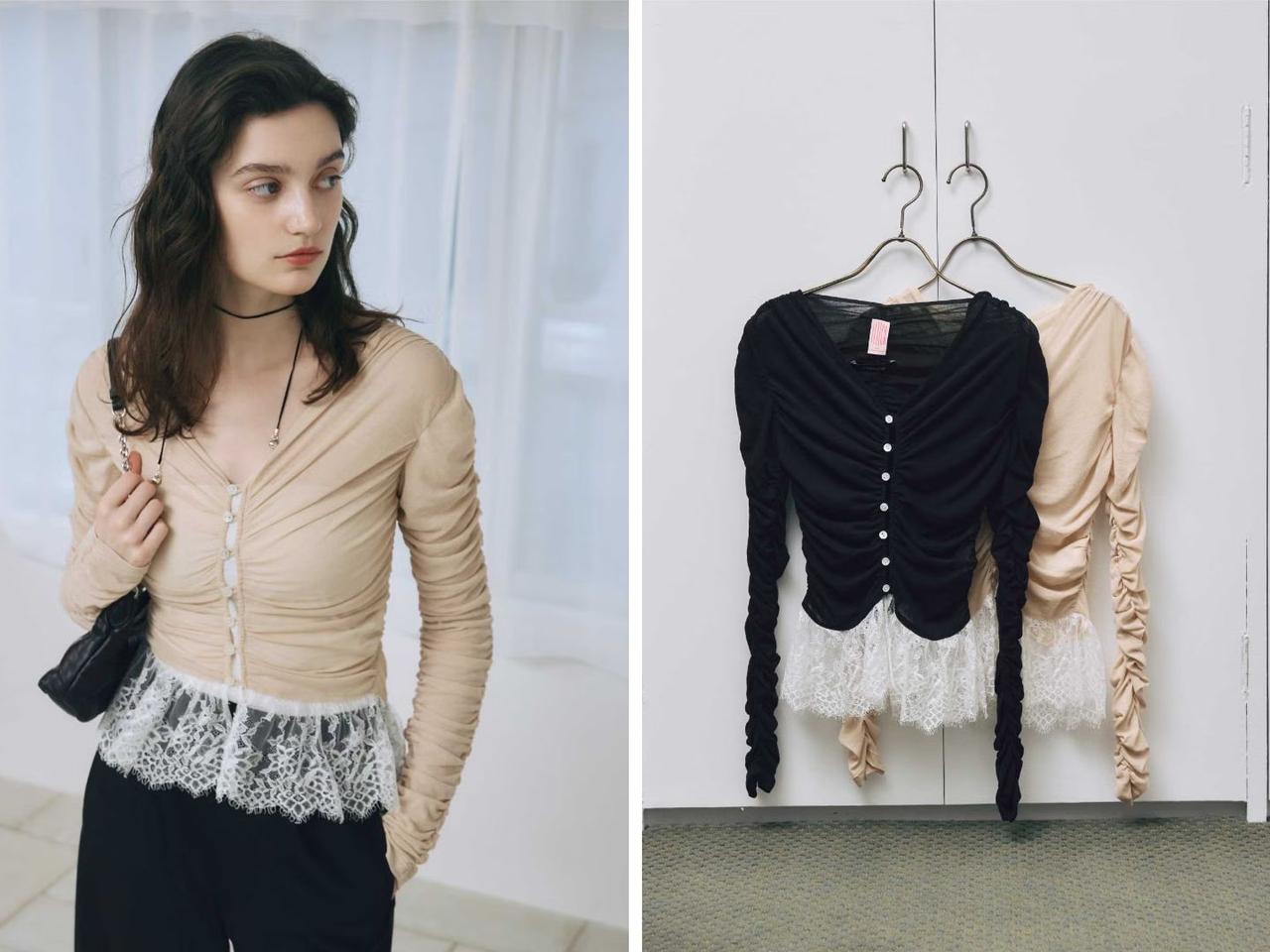 画像: 「SHEER JERSEY CARDIGAN」各￥61,600【フェティコ】 出典：パリゴ
