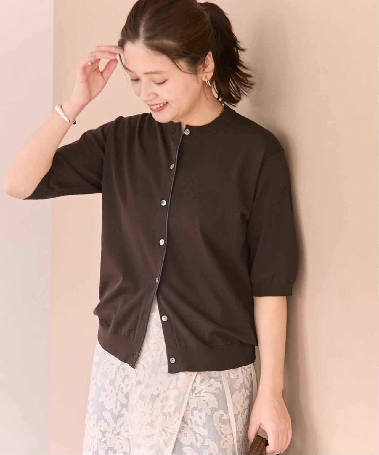 画像: 「WASHABLE COOL UV ハーフスリーブカーディガン」￥14,300 出典：ジャーナル スタンダード