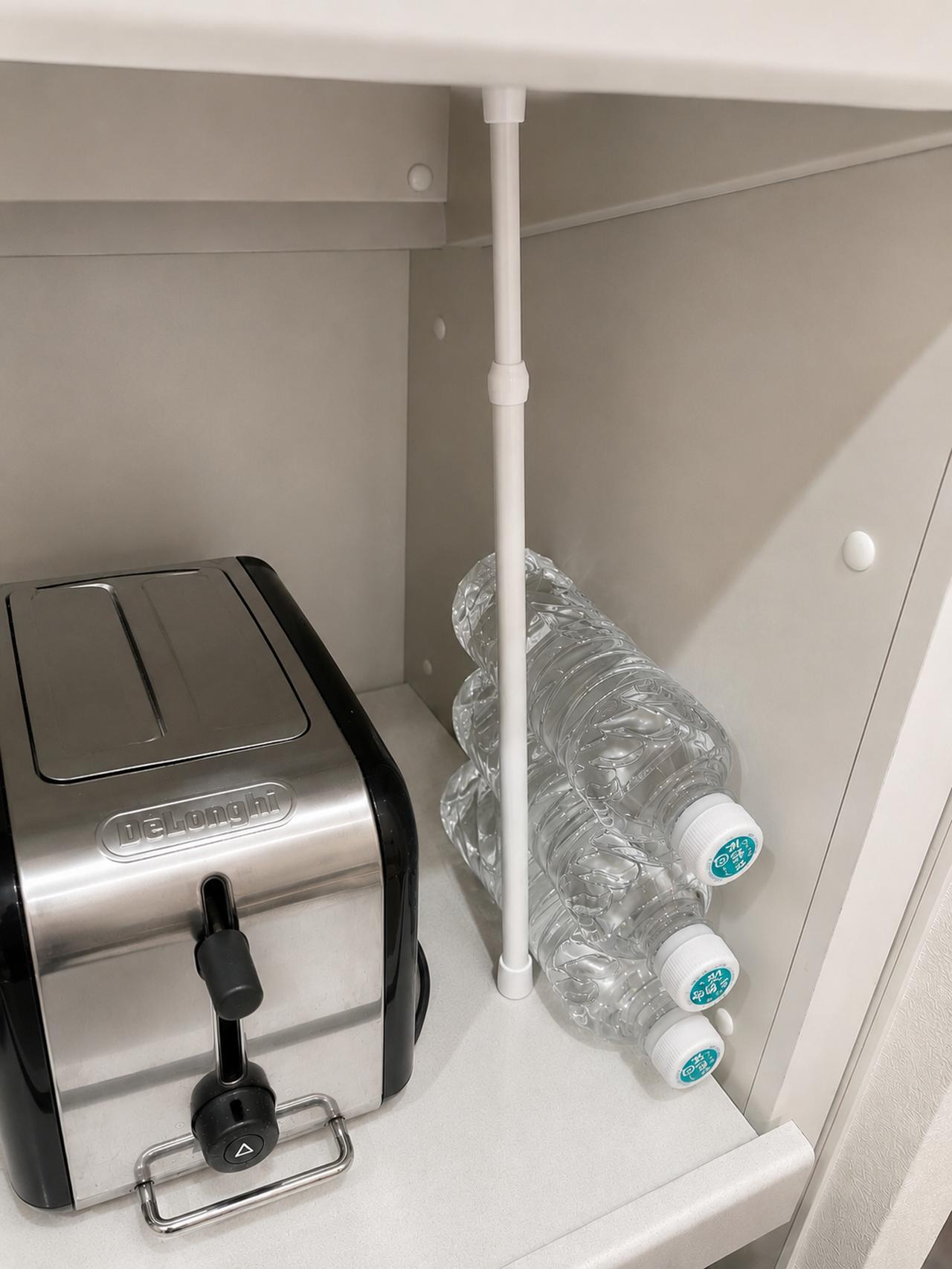 画像: 倒れやすいボトルの仕切りに