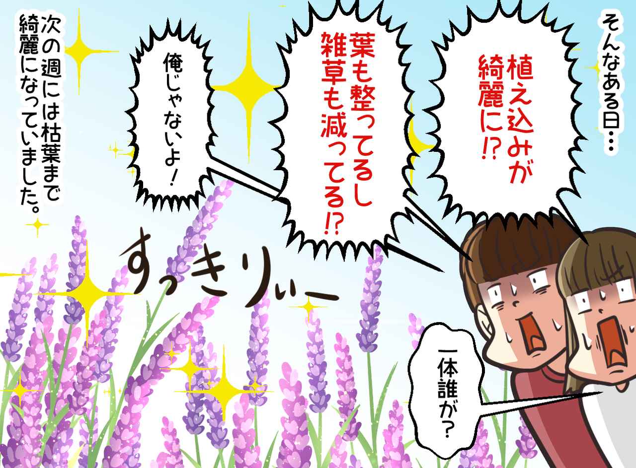 画像2: 【4コマ漫画】植え込みが綺麗になる真相！？