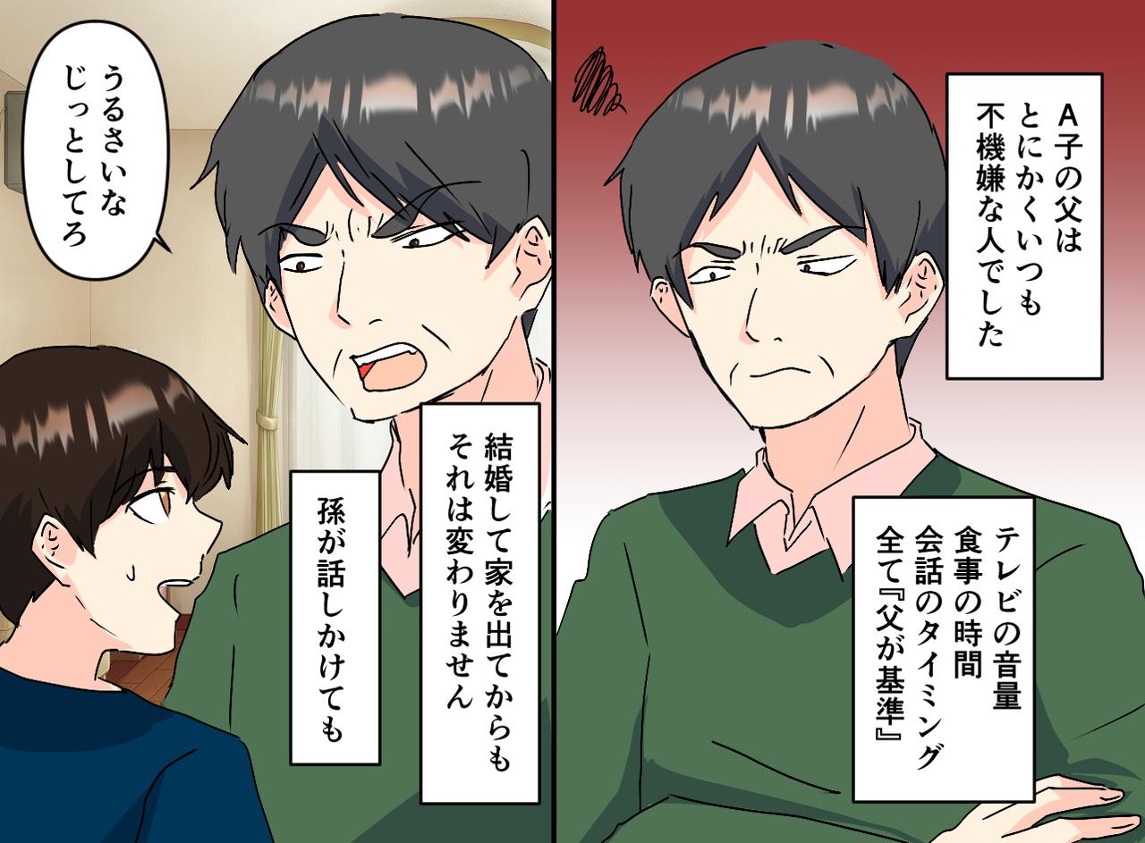 画像1: 【4コマ漫画】実家に帰ると不機嫌な父「もう来なくていい」と言われたが……