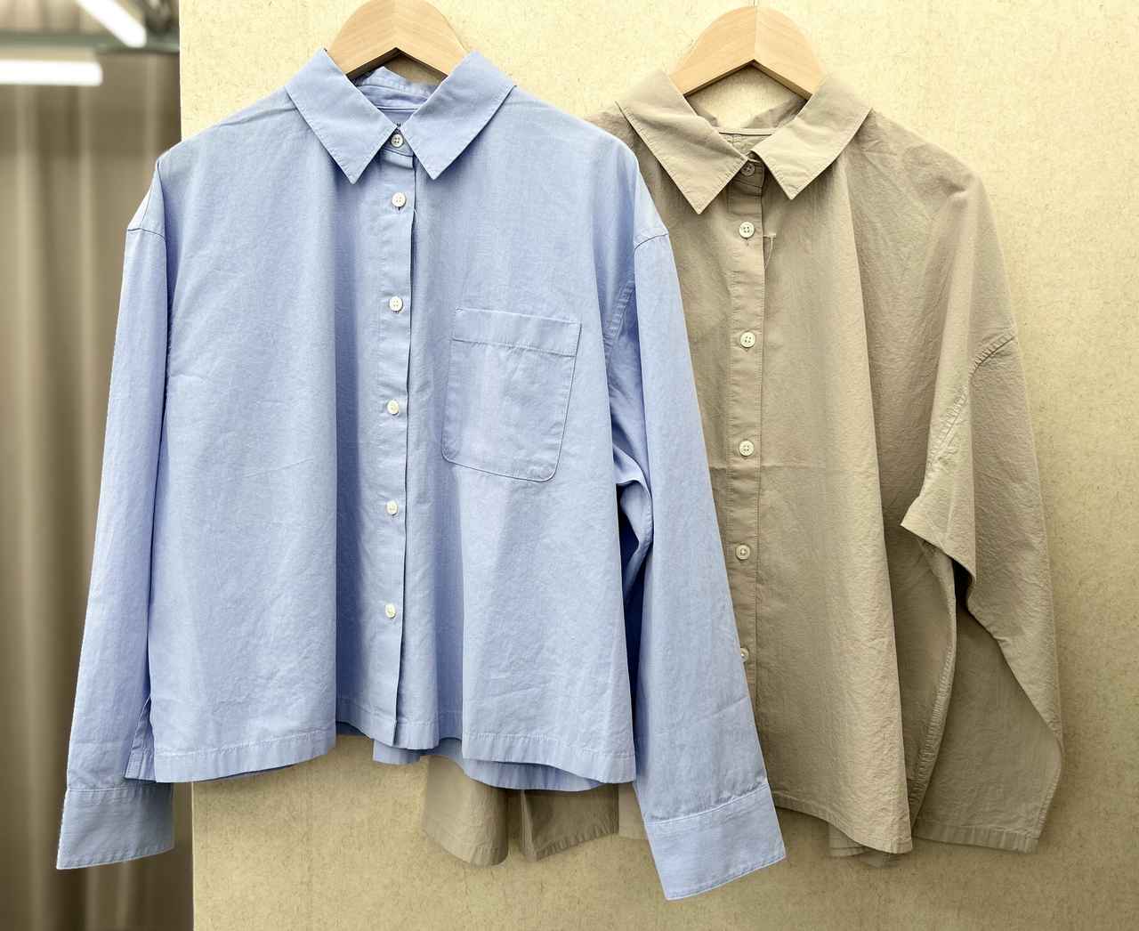 画像: 【無印良品】婦人 まっすぐ仕立てた 長袖シャツ各¥3,990 ※2026年8月上旬発売予定 www.muji.com