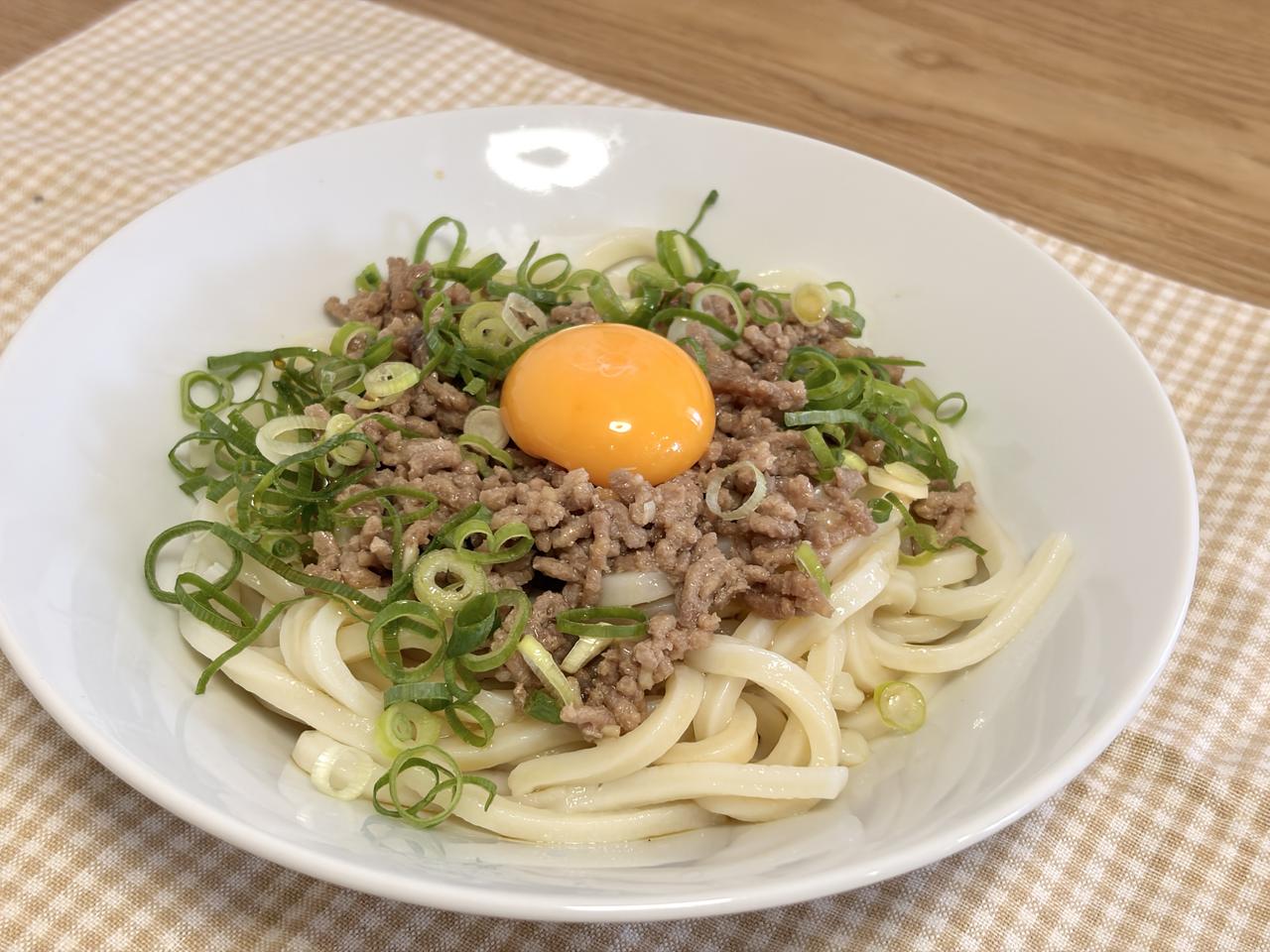 画像1: 即席「汁なし担々うどん」のお味は？