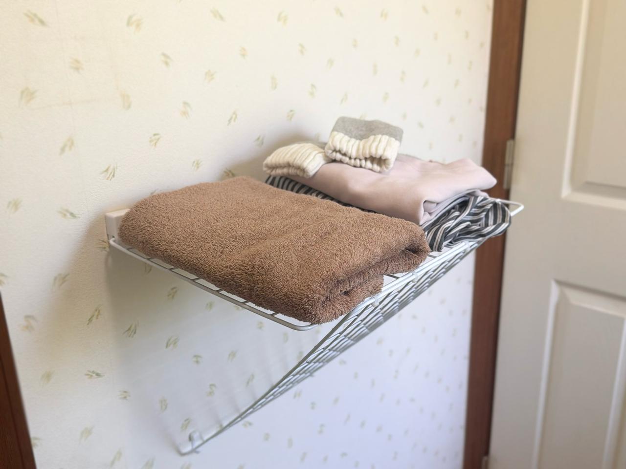 画像: タオルや着替えを置ける！ お風呂上がりの着替えがスムーズに