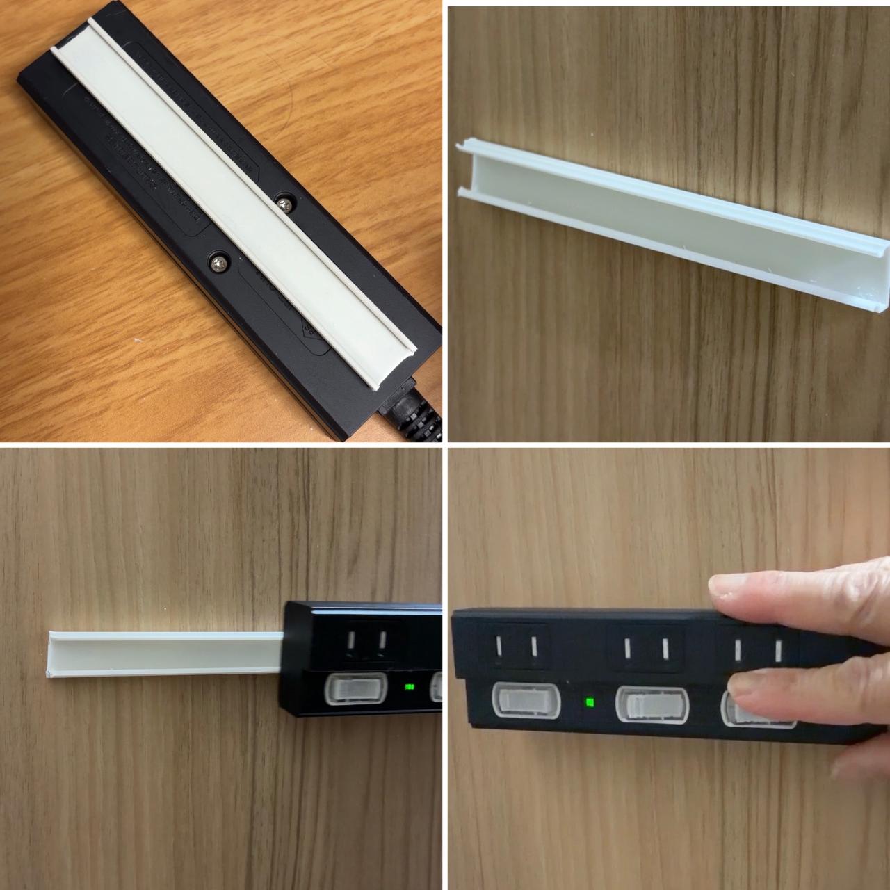 画像: 電源タップにつけたら「浮かせる収納」でコードがスッキリ