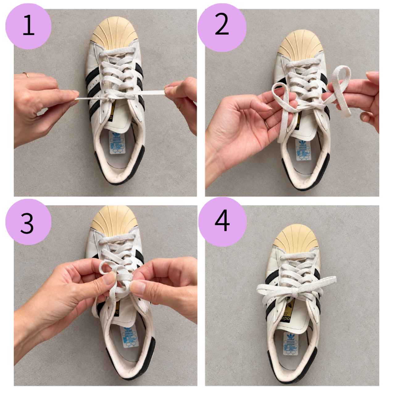 画像: 【画像②】ポイントは輪の向き！ ほどけにくくするコツ