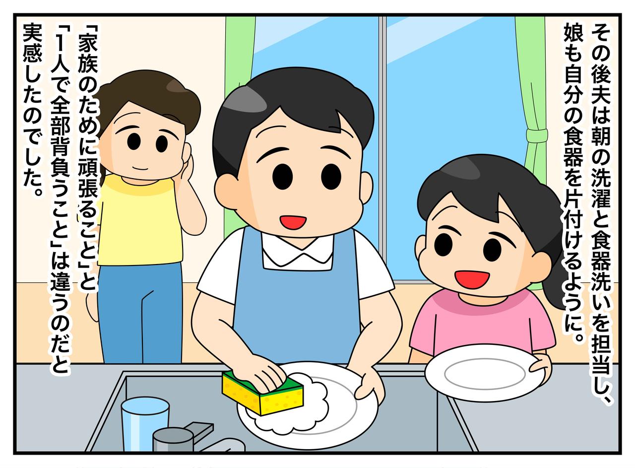 画像4: 【4コマ漫画】「ママ、大丈夫？」6歳娘の気遣いで家族が変わった日