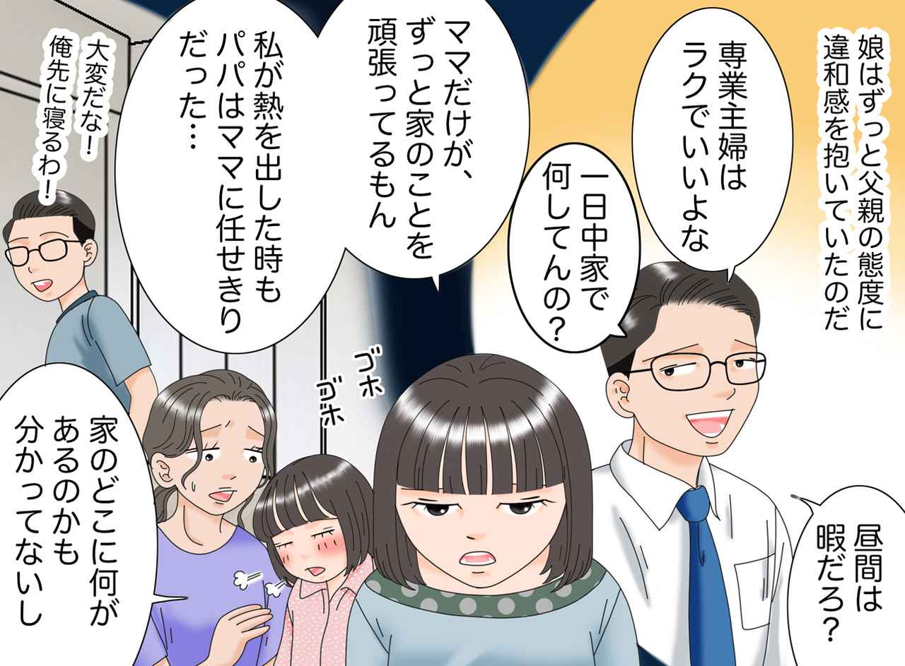 画像3: 【4コマ漫画】「パパみたいな人はイヤだ」と言う娘