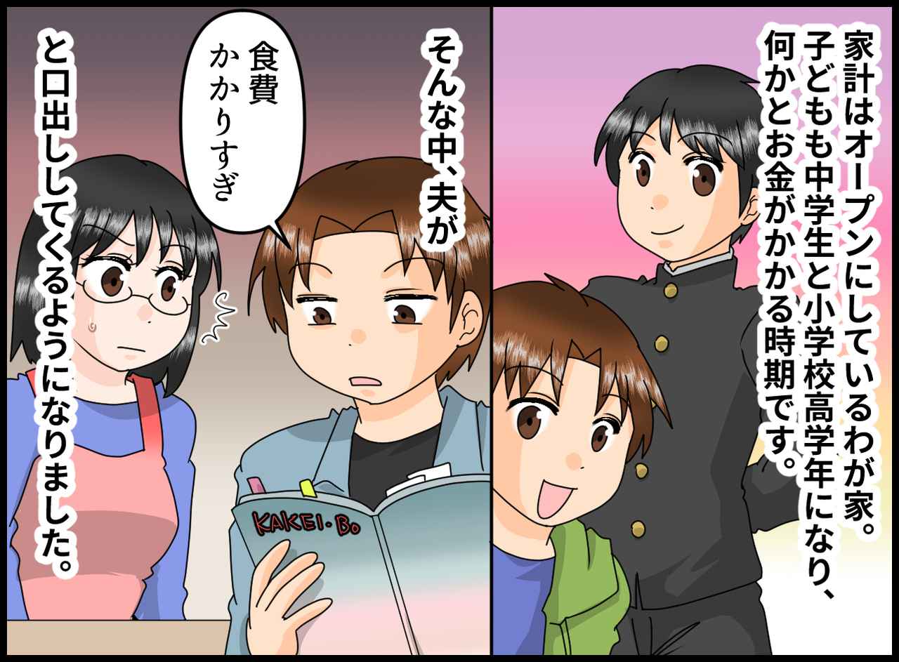 画像1: 【4コマ漫画】食費かかりすぎと夫が文句を言ってきて……
