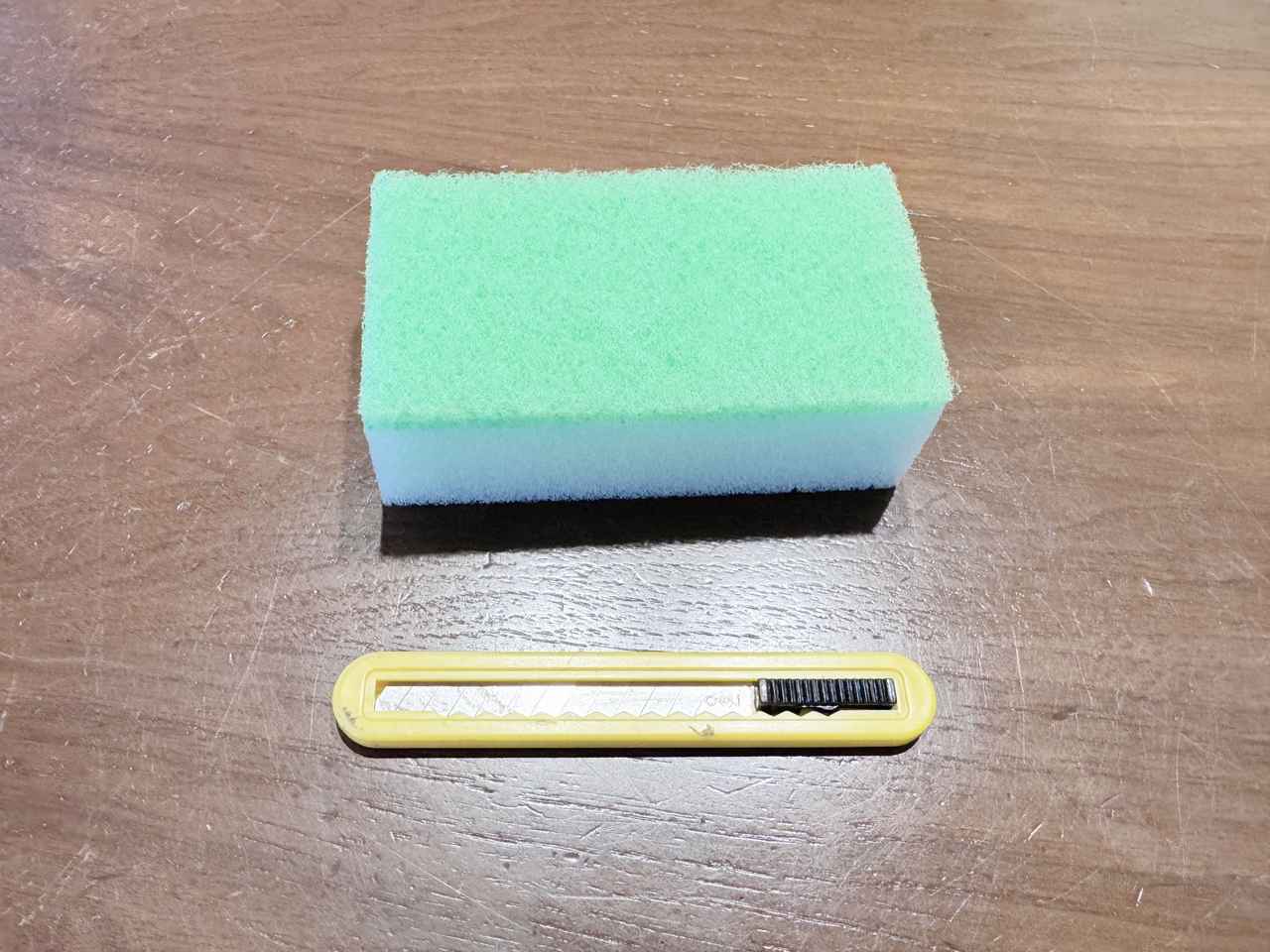 画像1: 切り込みスポンジの作り方