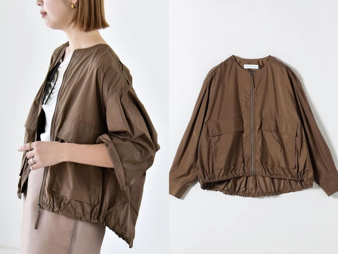 画像: 「LIMONTA EAST ノーカラー ドロスト ブルゾン」￥15,950 出典：カランシエル