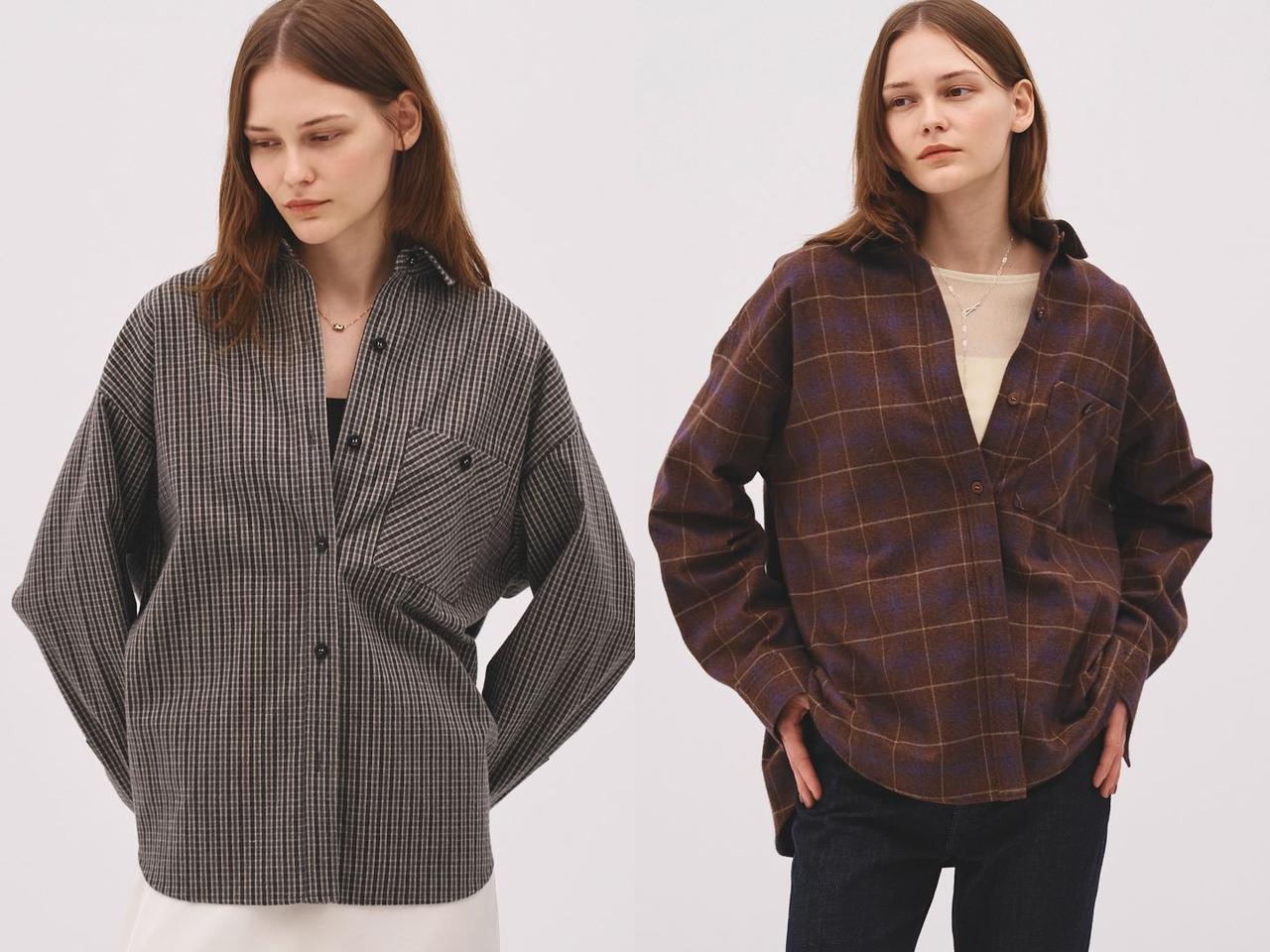 画像: 「コットンネルオーバーシャツ」各￥24,200 出典：パブリック トウキョウ