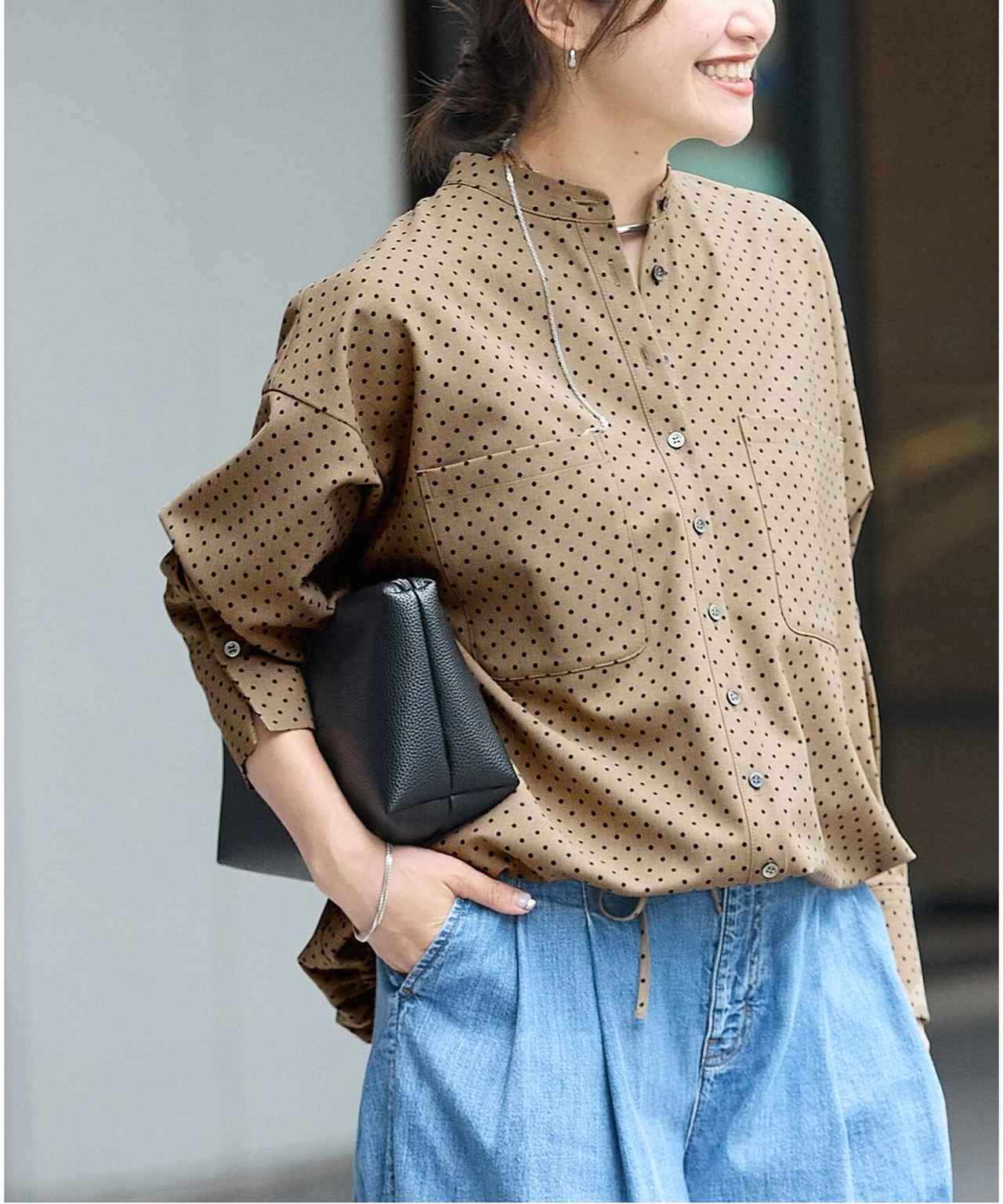画像: 「ウーリッシュツイルタックボリュームシャツ」￥16,500 出典：ジャーナル スタンダード
