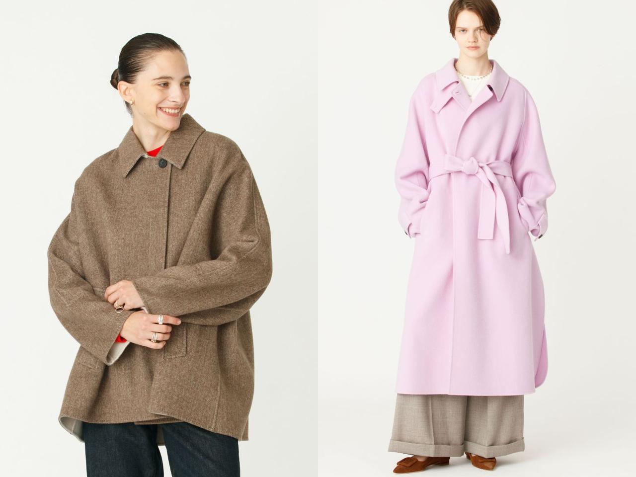 画像: 左「Luxe Charme Beaver Short Coat」¥132,000、右「Luxe Charme Beaver Long Coat」¥165,000ともに【エブール フォー ロンハーマン】 出典:ロンハーマン