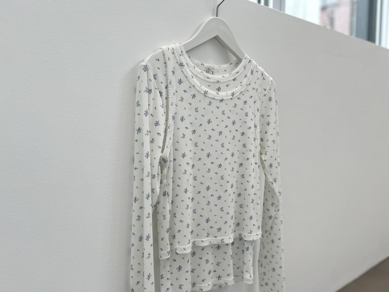 画像: 【GU×rokh】ウォームリブ2ピースT(12分袖) by rokh サイズM着用¥1,990 www.gu-global.com