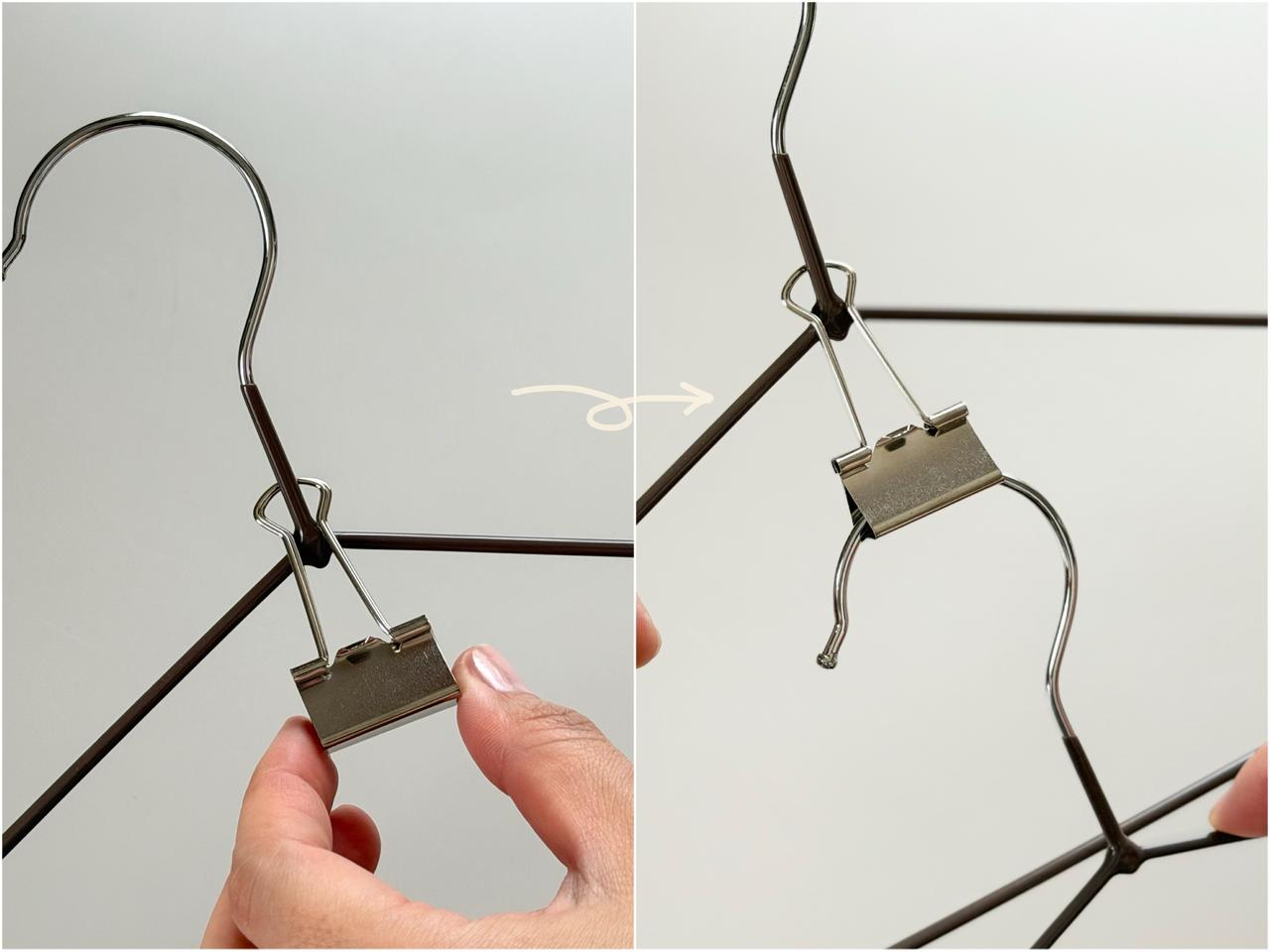 画像2: 【画像①】ダブルクリップでハンガーがつながる！？