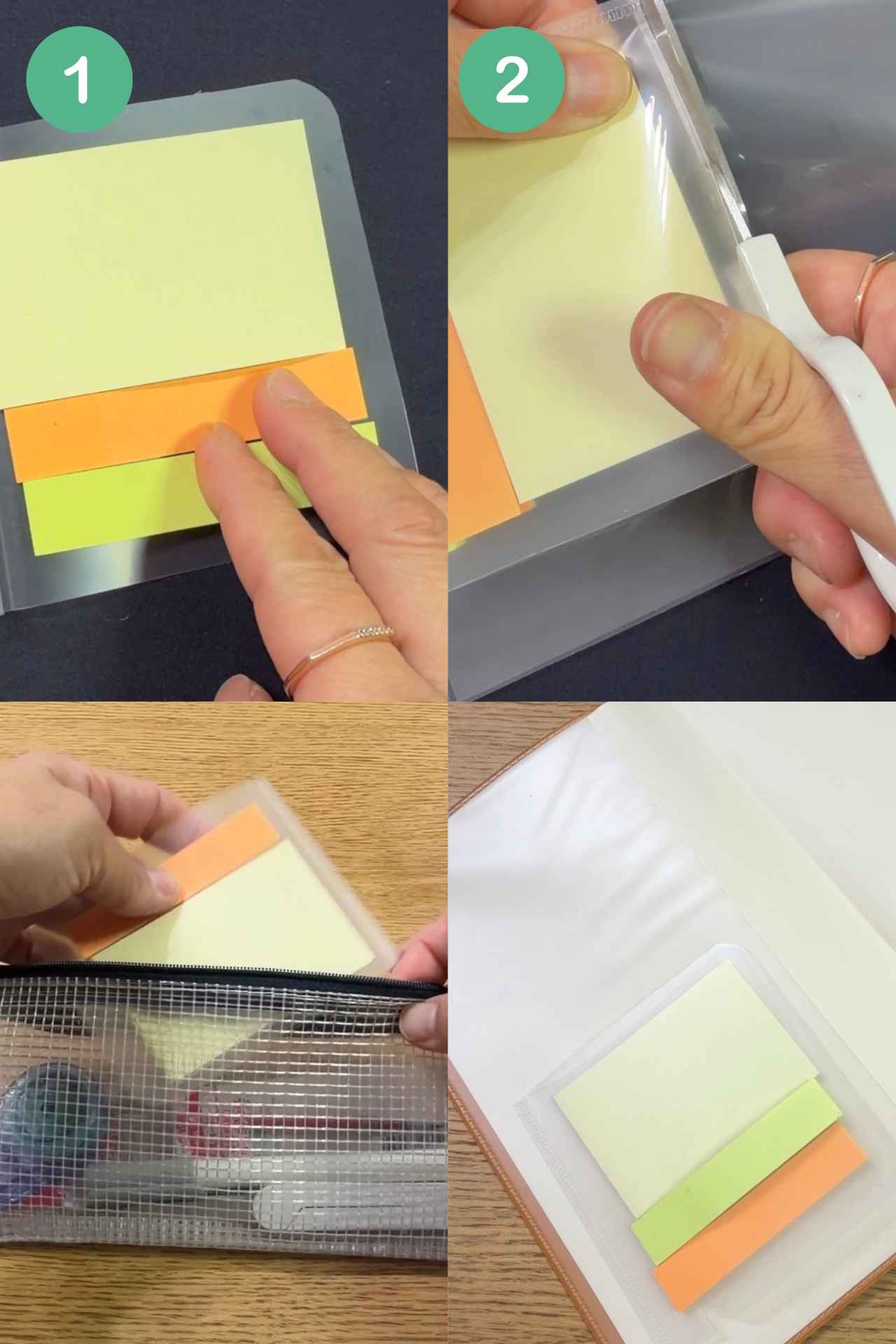 画像: 付箋紙を挟んでおけば、ぐちゃぐちゃにならない!