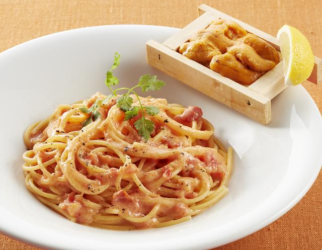 画像: 箱盛りうにのトマトクリームスパゲッティ 1,099円