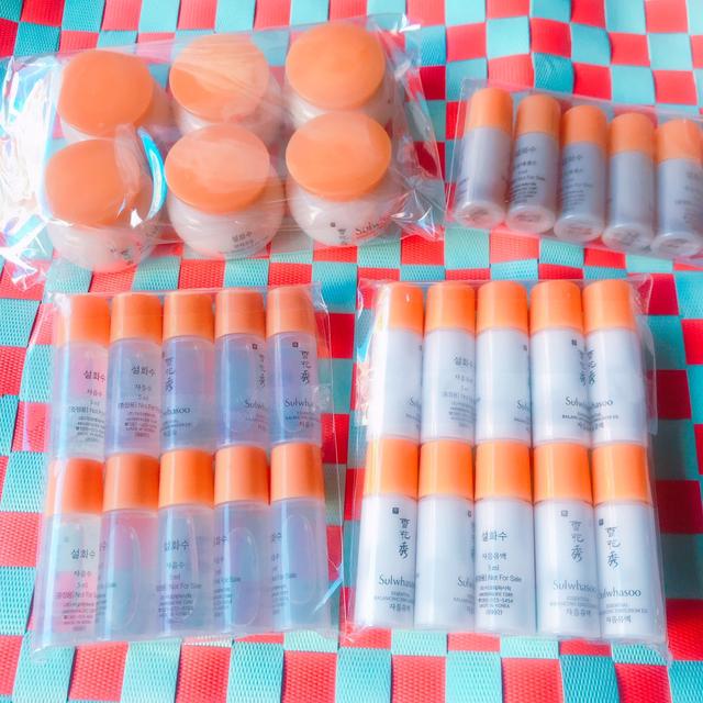 画像: 美容液4ml(雪花秀)6個 化粧水5ml(雪花秀)10個 乳液5ml(雪花秀)10個 保湿クリーム5ml(雪花秀) 6個