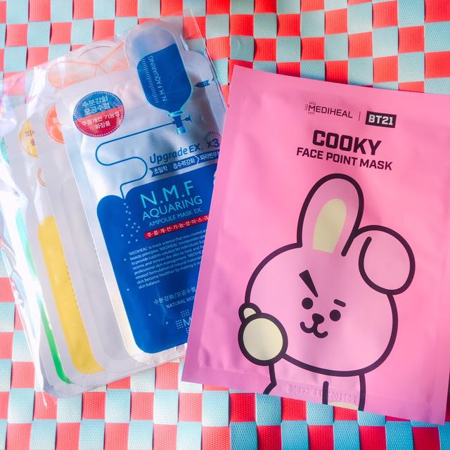 画像: マスクシートパック(ランダム)5枚(MEDIHEAL)5枚 BT21フェイスポイントパック 1 枚(ランダム)(MEDIHEAL)1枚