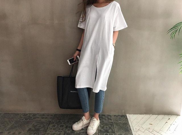 画像2: シンプルに着こなす「Tシャツワンピ」