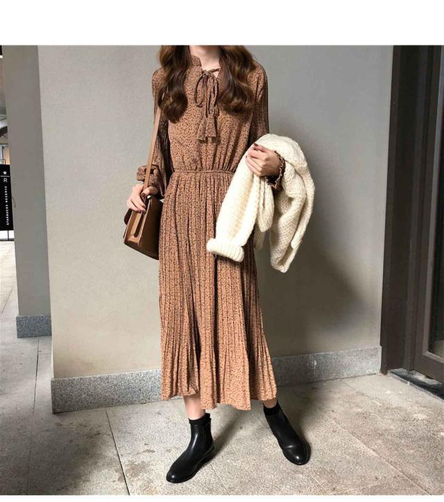 画像1: ワンピースなら1枚で秋コーデが完成